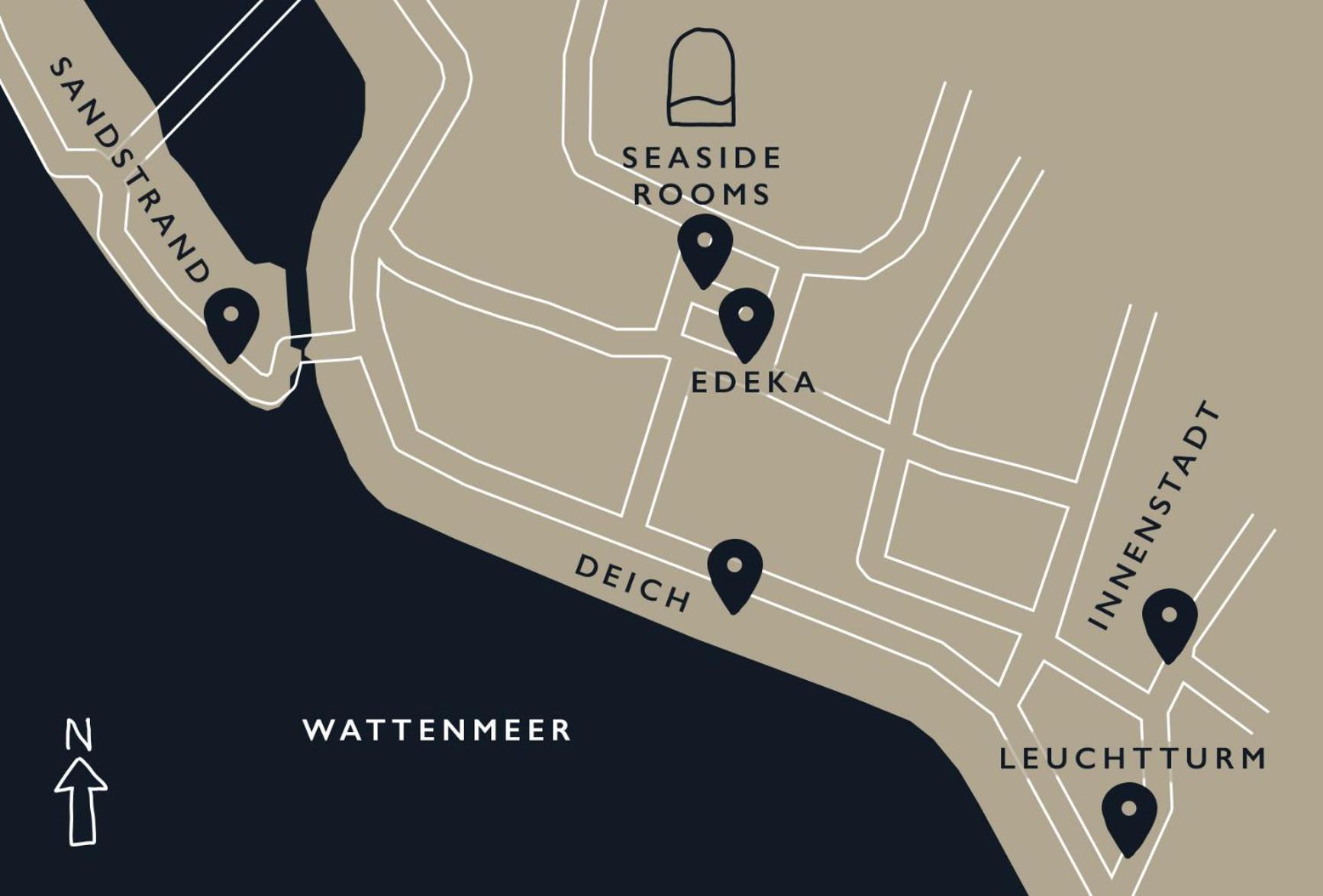Seaside Rooms - Design-Apartment Mit Balkon & Parkplatz - Inklusive Strandkorb Direkt Am Wasser Und Spa & Sauna Saisonal Büsum Exterior foto